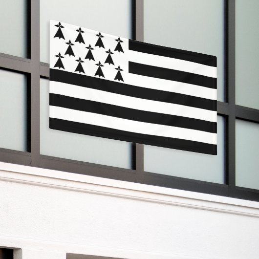Patriotic Brittany Flag Banner (Buitenkant Gebouw)