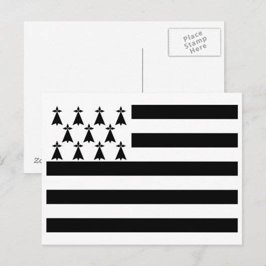Patriotic Brittany Flag Briefkaart (Voorkant / Achterkant)