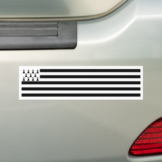 Patriotic Brittany Flag Bumpersticker (Op auto)