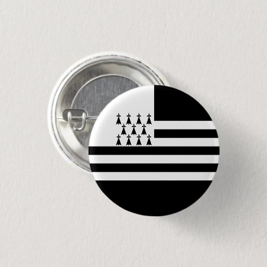 Patriotic Brittany Flag Button (Voorkant /achterkant)
