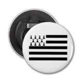 Patriotic Brittany Flag Button Flesopener (Voorkant)