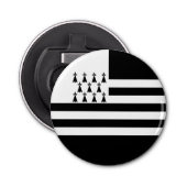 Patriotic Brittany Flag Button Flesopener (Voorkant)