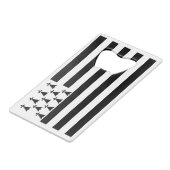Patriotic Brittany Flag Creditkaart Flessenopener (Voorkant Gekanteld)