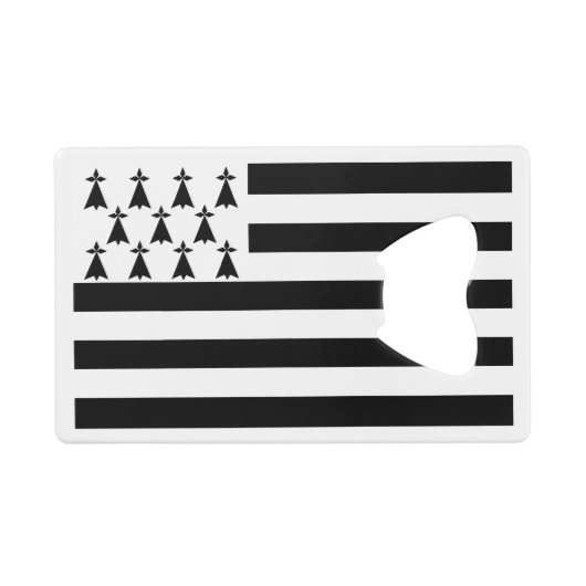 Patriotic Brittany Flag Creditkaart Flessenopener (Voorkant (Horizontaal))