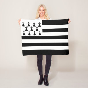 Patriotic Brittany Flag Fleece Deken