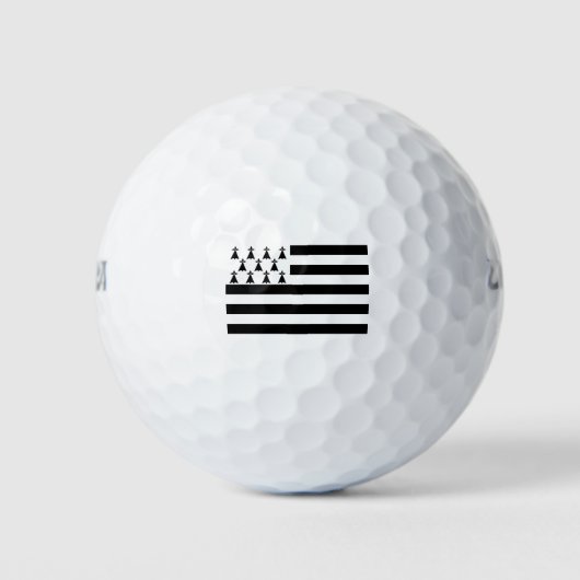 Patriotic Brittany Flag Golfballen (Voorkant)