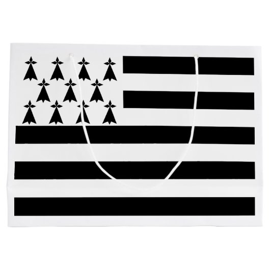Patriotic Brittany Flag Groot Cadeauzakje (Achterkant)