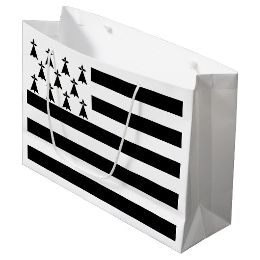 Patriotic Brittany Flag Groot Cadeauzakje (Voorkant Gekanteld)