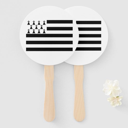 Patriotic Brittany Flag Handwaaier (Voorkant en achterkant)