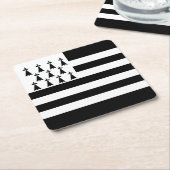 Patriotic Brittany Flag Kartonnen Onderzetters (Schuin)