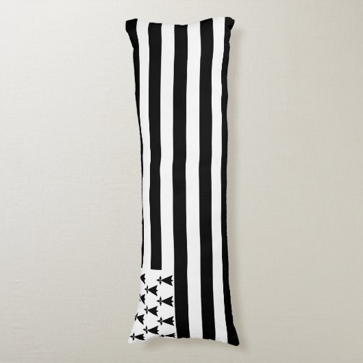 Patriotic Brittany Flag Lichaamskussen (Voorkant Verticaal)