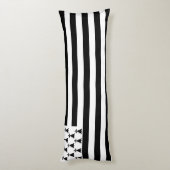 Patriotic Brittany Flag Lichaamskussen (Achterkant (Verticaal))