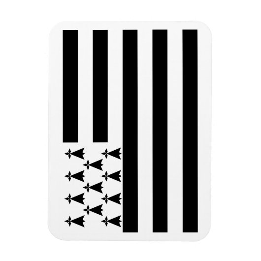 Patriotic Brittany Flag Magneet (Verticaal)