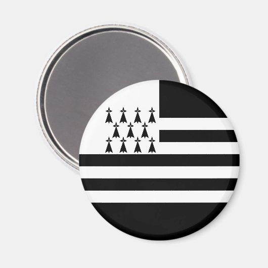 Patriotic Brittany Flag Magneet (Voorkant / Achterkant)