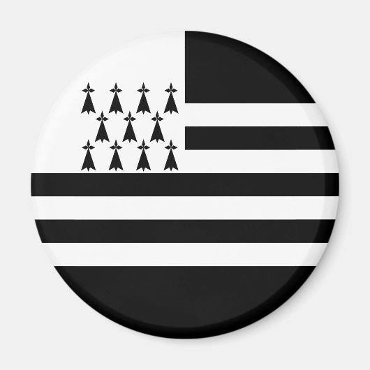 Patriotic Brittany Flag Magneet (Voorkant)
