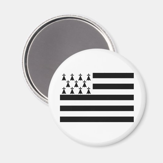 Patriotic Brittany Flag Magnet (Voorkant / Achterkant)