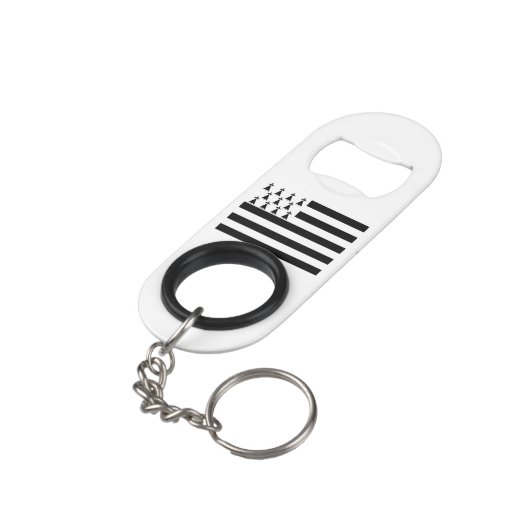 Patriotic Brittany Flag Mini Flessenopener (Achterkant Gekanteld)