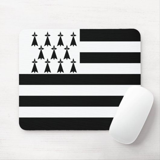 Patriotic Brittany Flag Muismat (Met muis)