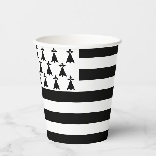 Patriotic Brittany Flag Papieren Bekers (Voorkant)
