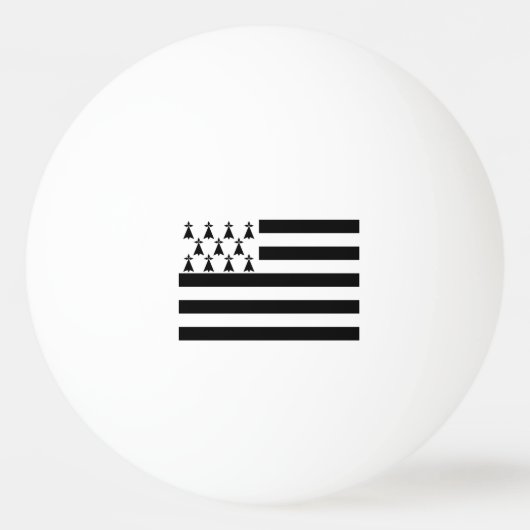 Patriotic Brittany Flag Pingpongbal (Achterkant)