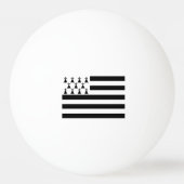 Patriotic Brittany Flag Pingpongbal (Voorkant)