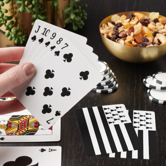 Patriotic Brittany Flag Pokerkaarten (Insitu)