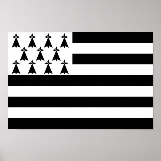Patriotic Brittany Flag Poster (Voorkant)