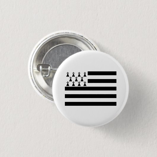 Patriotic Brittany Flag Ronde Button 3,2 Cm (Voorkant /achterkant)