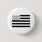 Patriotic Brittany Flag Ronde Button 3,2 Cm (Voorkant)