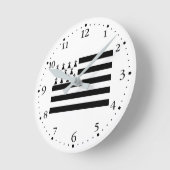 Patriotic Brittany Flag Ronde Klok (Hoek)
