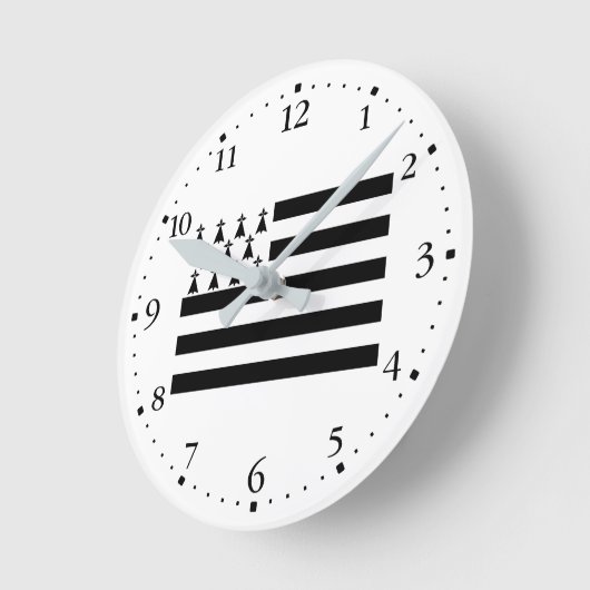 Patriotic Brittany Flag Ronde Klok (Hoek)