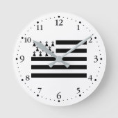 Patriotic Brittany Flag Ronde Klok (Voorkant)