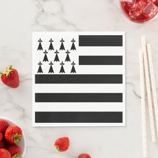 Patriotic Brittany Flag Servet (Insitu)