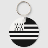 Patriotic Brittany Flag Sleutelhanger (Voorkant)
