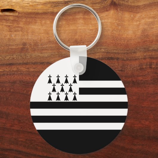 Patriotic Brittany Flag Sleutelhanger (Voorkant)
