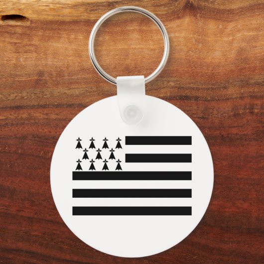 Patriotic Brittany Flag Sleutelhanger (Voorkant)