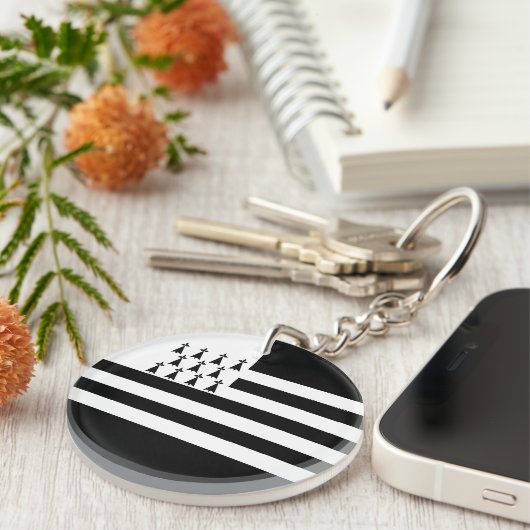 Patriotic Brittany Flag Sleutelhanger (Voorkant Rechts)