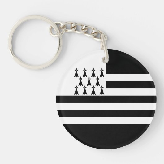 Patriotic Brittany Flag Sleutelhanger (Voorkant)