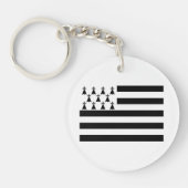Patriotic Brittany Flag Sleutelhanger (Voorkant)