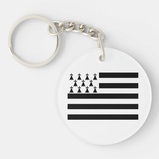 Patriotic Brittany Flag Sleutelhanger (Voorkant)