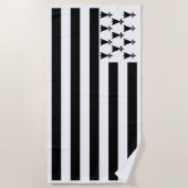 Patriotic Brittany Flag Strandlaken (Voorkant)
