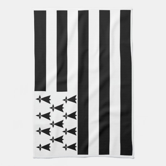 Patriotic Brittany Flag Theedoek (Verticaal)