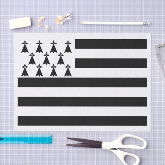 Patriotic Brittany Flag Tissuepapier (Craft)