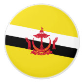 Patriotic Brunei Flag Ceramic Knob. Keramische Knop (Voorkant)