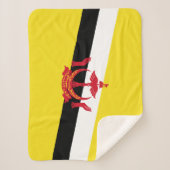 Patriotic Brunei Flag Sherpa Blanket Sherpa Deken (Voorkant)