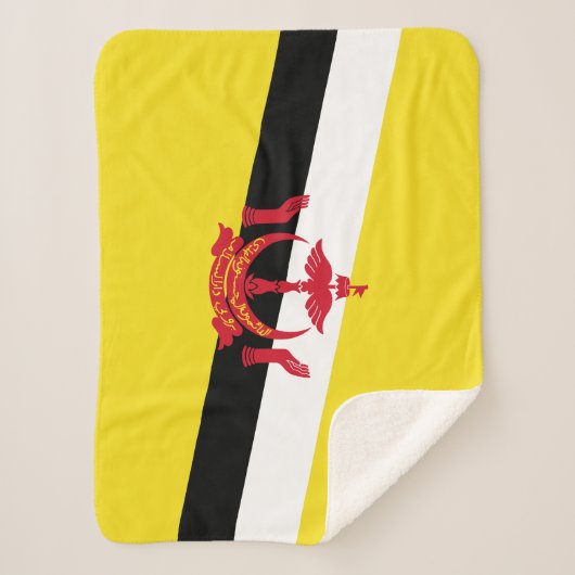 Patriotic Brunei Flag Sherpa Blanket Sherpa Deken (Voorkant)
