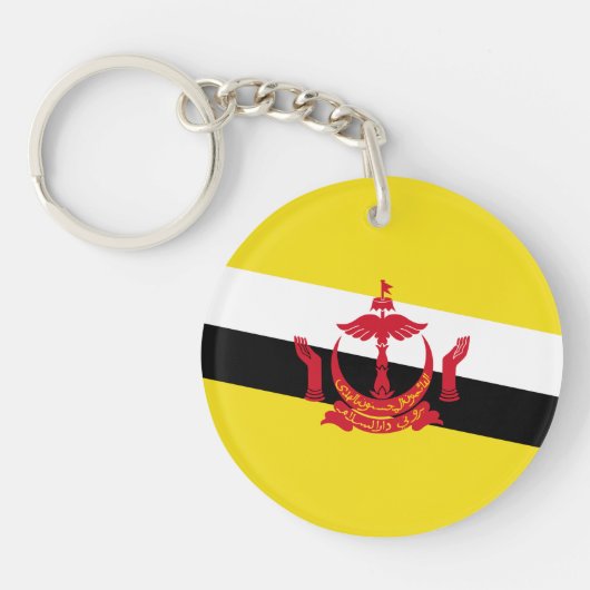Patriotic Brunei Flag Sleutelhanger (Voorkant)