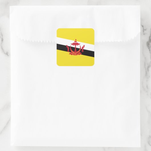 Patriotic Brunei Flag Square Sticker (Tas)