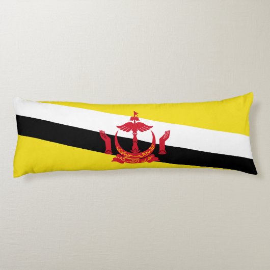 Patriotic Brunei-vlag Lichaamskussen (Achterkant)