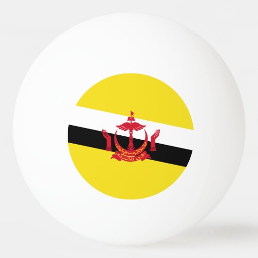 Patriotic Brunei-vlag Pingpongbal (Voorkant)